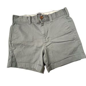 J. Crew Factory Flex Chino Shorts with 5” Inseam Khaki Green Size 29 NWOT